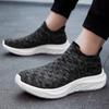 New casual mesh shoes fly-woven large-size men's and women's casual shoes lightweight soft-soled couple's sports shoes socks shoes