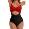 Costum de baie cu bretele decupat Femei 2025 Costum de baie Push Up Feminin O piesă Monokini de înot Body de plajă căptușit Doamnă Vară