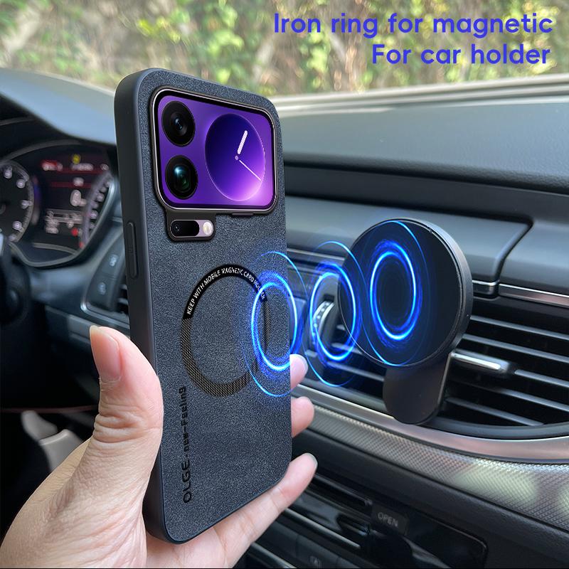 Retro Leather Soft Case for Xiaomi 17 Pro Max 15T 15 14T 14 13T 13 12T 12 11T 11 Pro Lite Magnetic Wireless Charging Back Cover