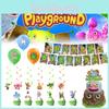 Monster Singing My Theme Birthday Banner Balloon Party Supplies Set Decorations