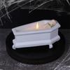 Resins Skeleton Decoration Coffin Shape Candle Horror Skull Sculpture For Holiday Displays Halloween Party Supplies