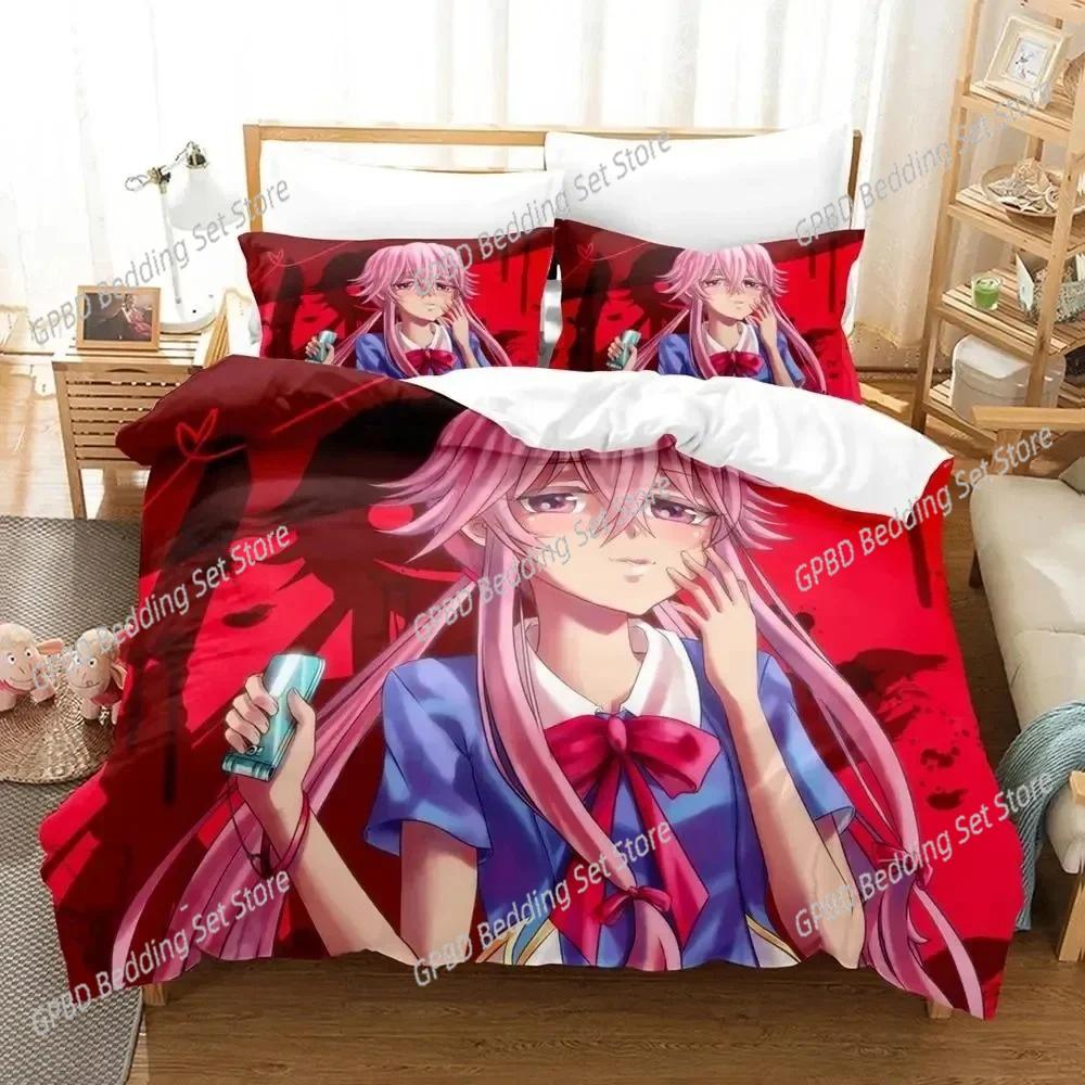 Comforter Anime Future Diary Yuno Gasai Bedding Set Bedroom Soft Modern S Comefortable And