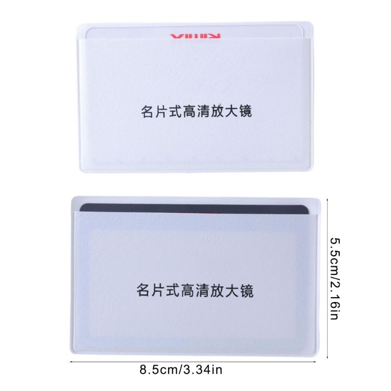 5 Stück 3x Vergrößerungsglas zum Lesen Kreditkartengröße Taschenvergrößerungsglas Vergrößerungskarten für Geldbörse Tragbares Vergrößerungsglas zum Lesen