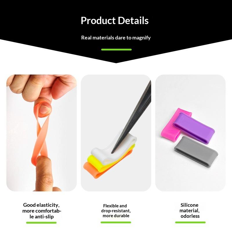 9Pcs/Set Pickleball Paddle Racket Grip Bands Tennis Racquet Secures Anti-Slip Silicone Overgrip Ring Handle Closure Grip Strap