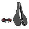 Bike Saddle Bike Seat Cushion Cycle Saddle Hollow Breathable Seat Cushion with USB Charging Warning Taillight for Cycling Black