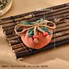 Incense Bag with Persimmon Pendant, Can Be Hung On Rearview Mirror or Car,Blessing Purse,Empty Bag Material Kit for Good Fortune