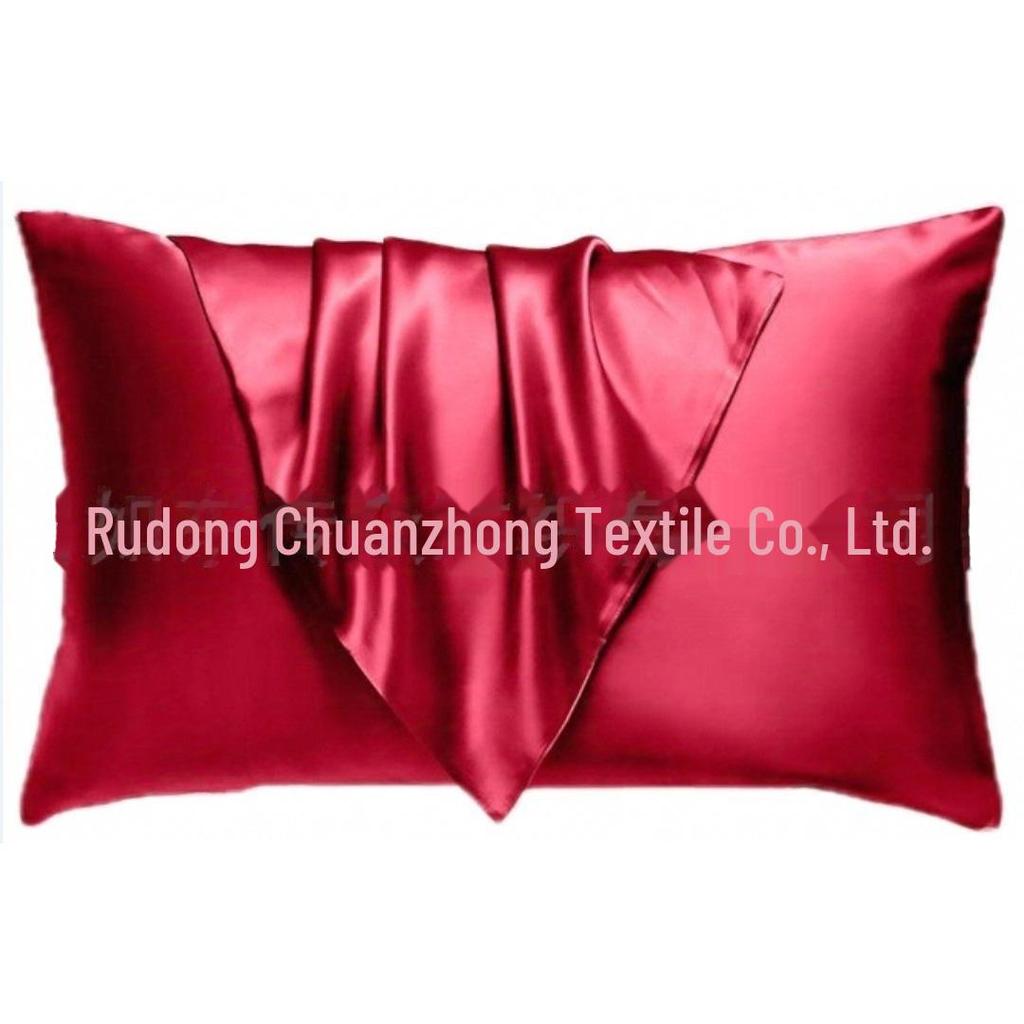 Multi-color Satin Imitation Silk Pillowcase Pair for Trade