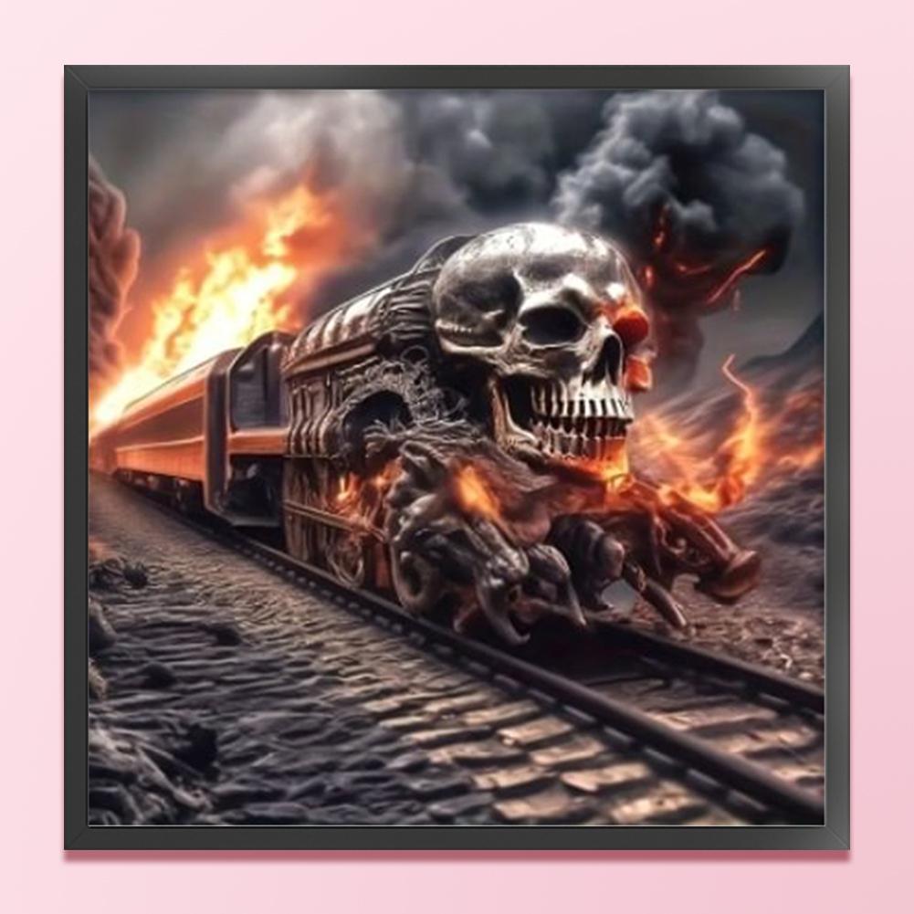 

Skeleton Train Printed Cross Stitch Kit 40x40cm DIY 11CT Embroidery Craft Set China Mainland