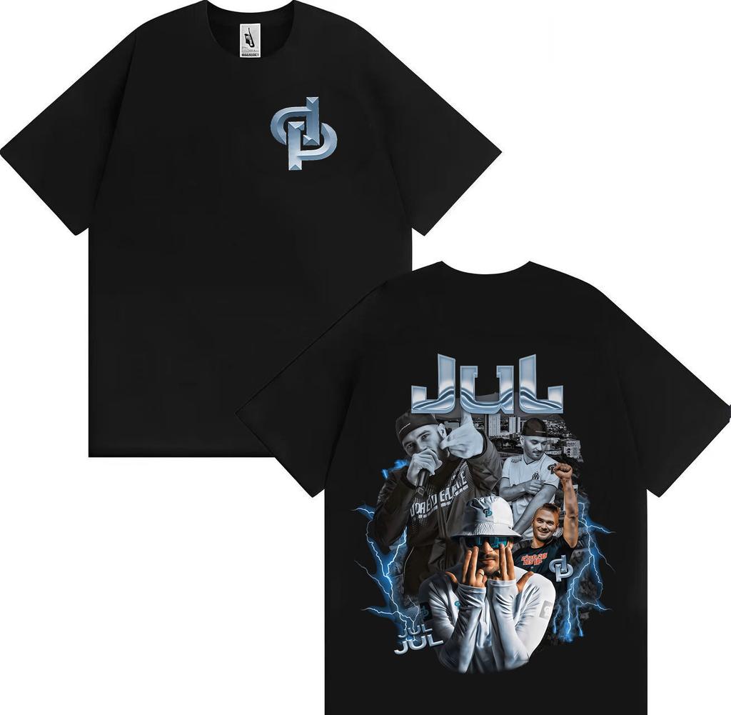 Rapper Jul New Album Graphic Print Loose Tshirt Man Woman Fashion Gothic Casual T Shirt Shortsleeved Cotton Oversized Cozy Tops