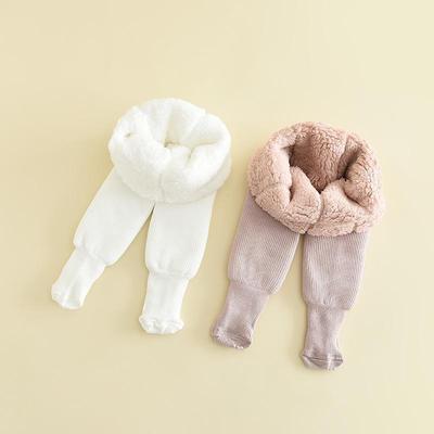 Set de ciorapi-colanți groși de pluș pentru iarnă și body pentru copii