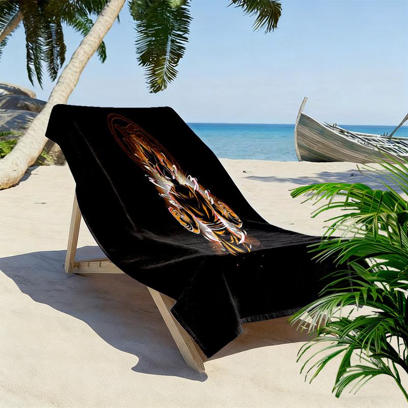 Radiant Warrior Energy beach towel soft Portable for travel Absorbent bath towel swim seaside beach towel beach printing Outdoor picnic beach mat