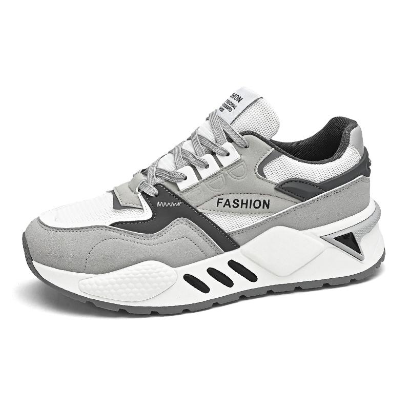 

Новые сетчатые дышащие кроссовки для бега, модные повседневные нескользящие мужские туфли с мягкой подошвой, студенческие амортизирующие спортивные туфли 45