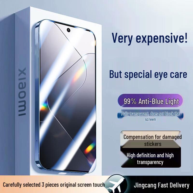 Xiaomi & Redmi Anti-Blue Light Tempered Glass Screen Protector (3-Pack)