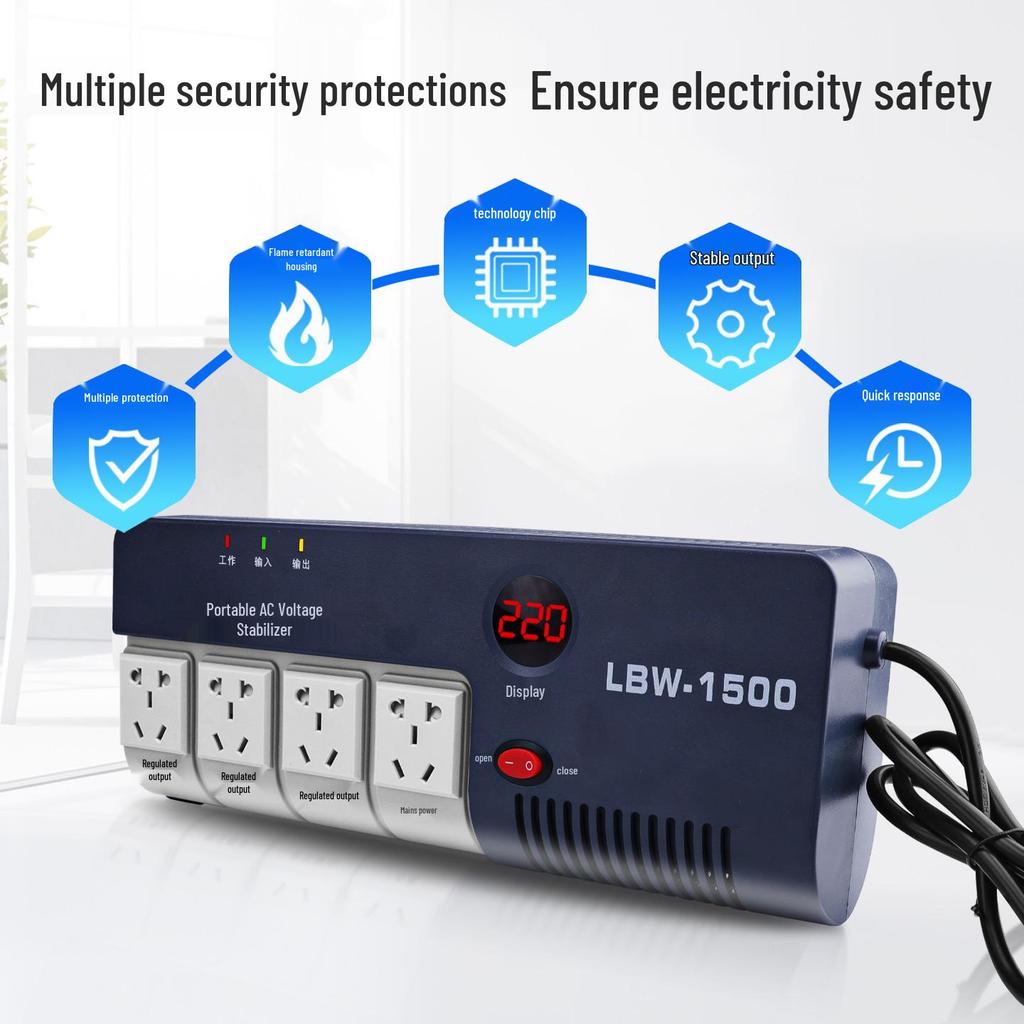 High-Power Automatic Voltage Stabilizer for Home Appliances: TV, Refrigerator, Laptop