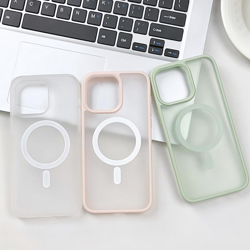 

Матовый прозрачный магнитный чехол для телефона для Iphone 15 14 Pro Max 13 Pro, роскошный противоударный чехол для телефона с ощущением кожи для Magsafe