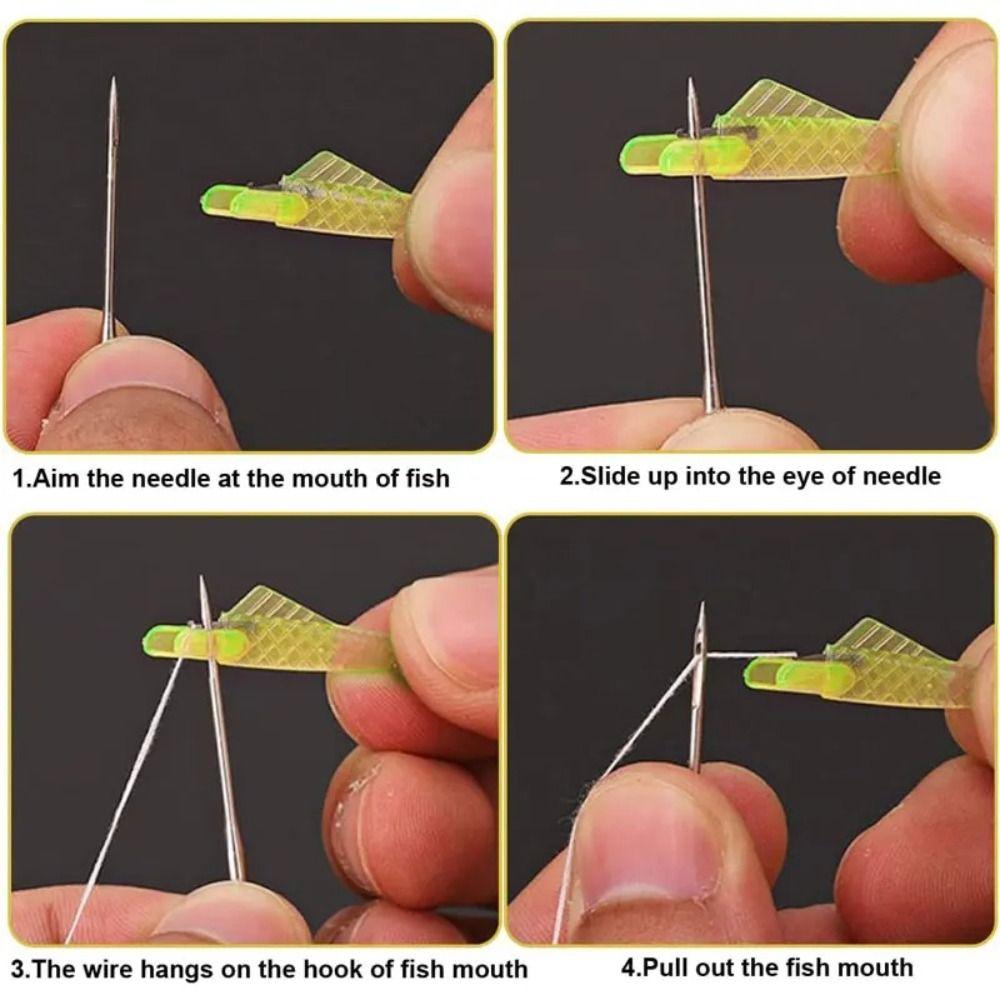 5/10pcs With Hook Fish Shape Mini Threader DIY Sewing Craft Tools Fish Type Needle Threader Automatic Sewing Needle Threader