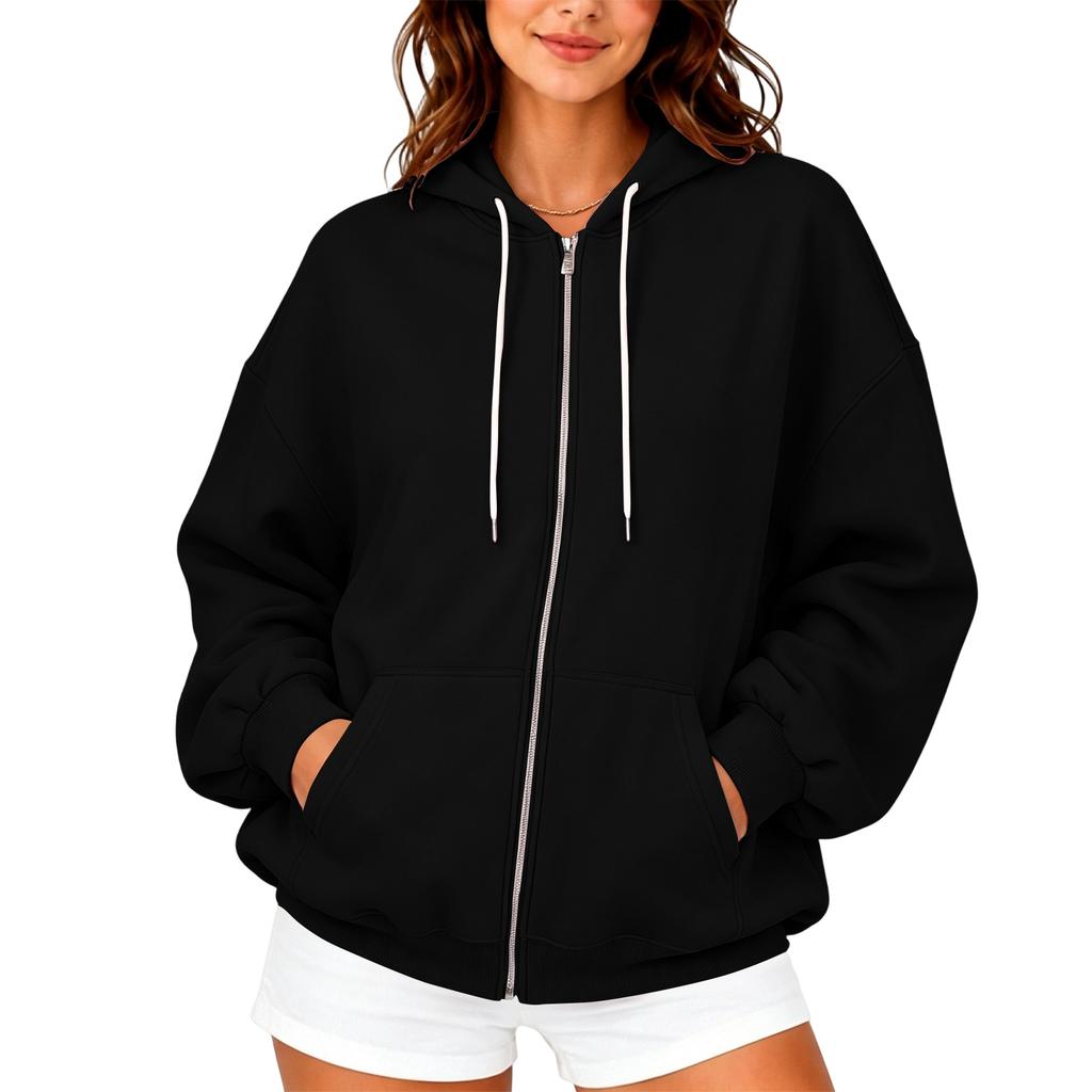Women's Fall Casual Cozy Cardigan - Flattering Relaxed Fit Long Sleeve Knit Top for Everyday Wear