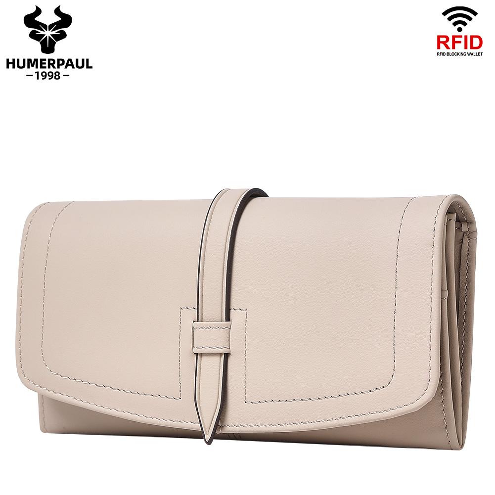 Humerpaul Neue Lange Brieftasche Aus Echtem Leder Frauen Geldbörsen Zipper Geldbörse Mode Hohe Qualität Geldbörsen Trendy Geldbörse Karte Halter Luxus