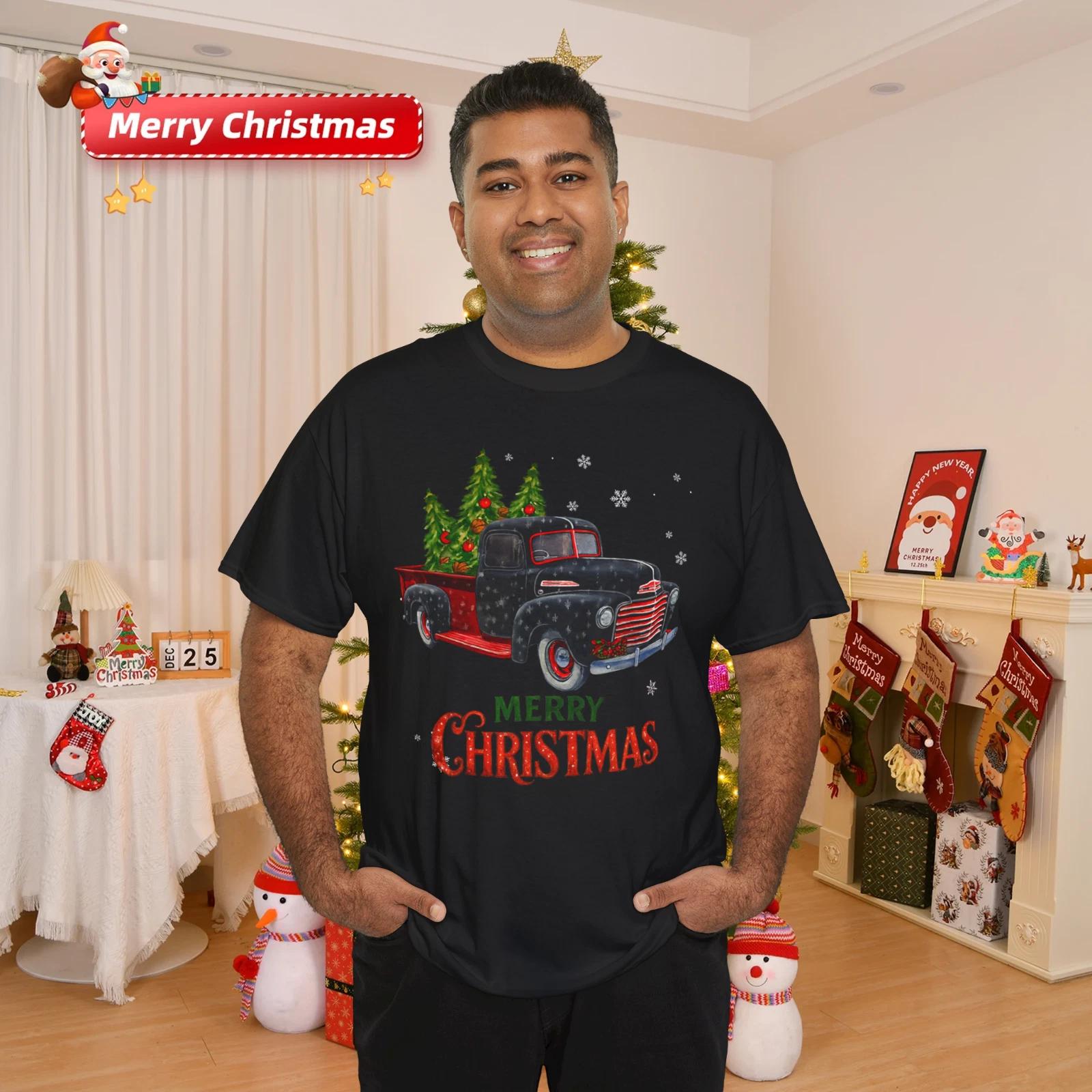 

Vintage Black Christmas Truck T-Shirt S