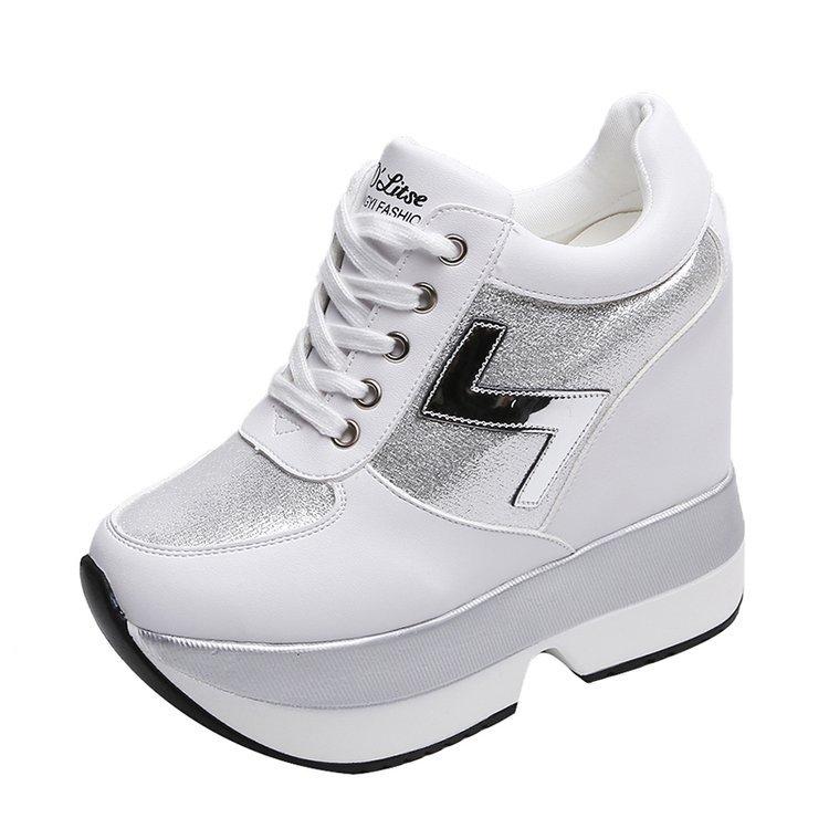 Fashion Super High Heel Height Increase Casual Spring and Autumn Women's Sports Shoes Tide