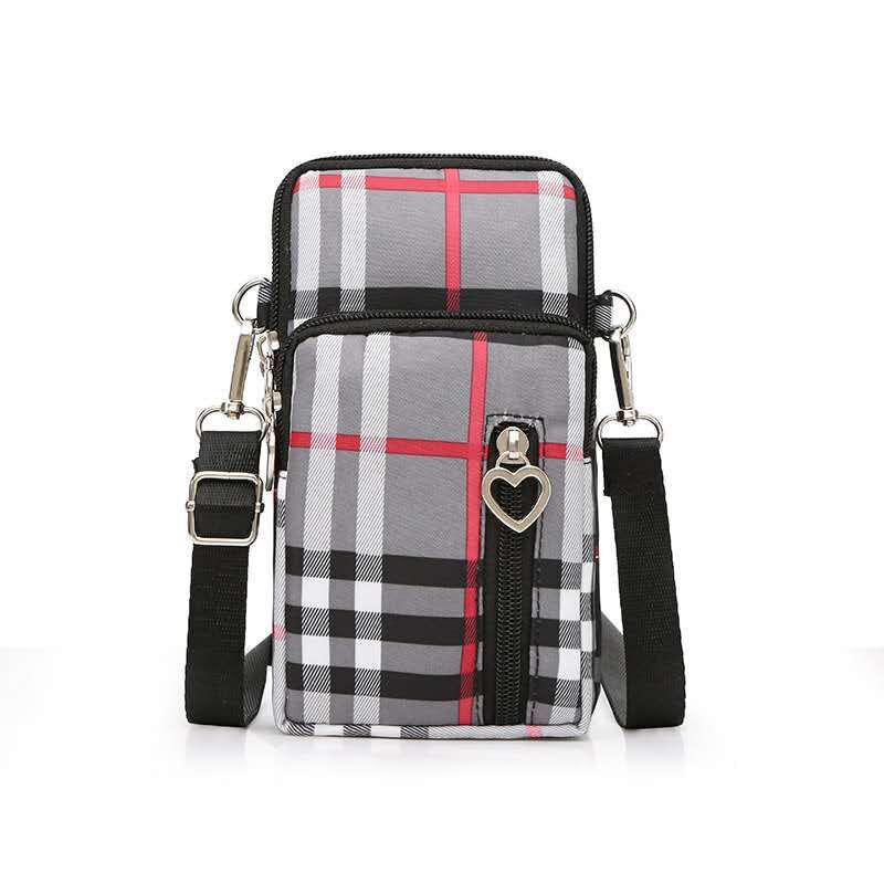 Women's Crossbody Phone Bag - 2023 Korean Canvas Shoulder Bag, Casual Small Square Wristlet & Neck Pouch