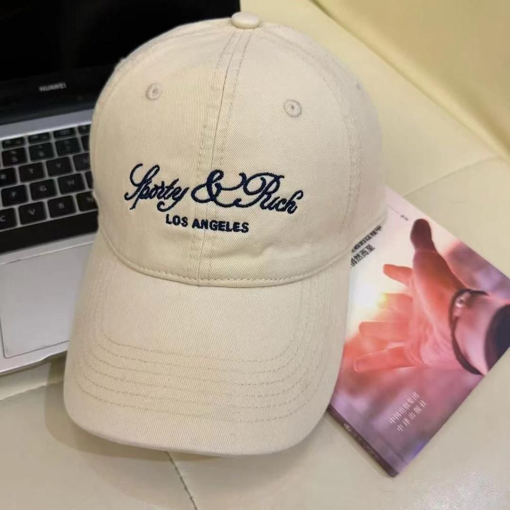 Fashion Hat Autumn and Winter Letter Embroidery Soft Top Baseball Hat Men's and Women's Korean Version Washed Cotton Soft Top Face Small Cap