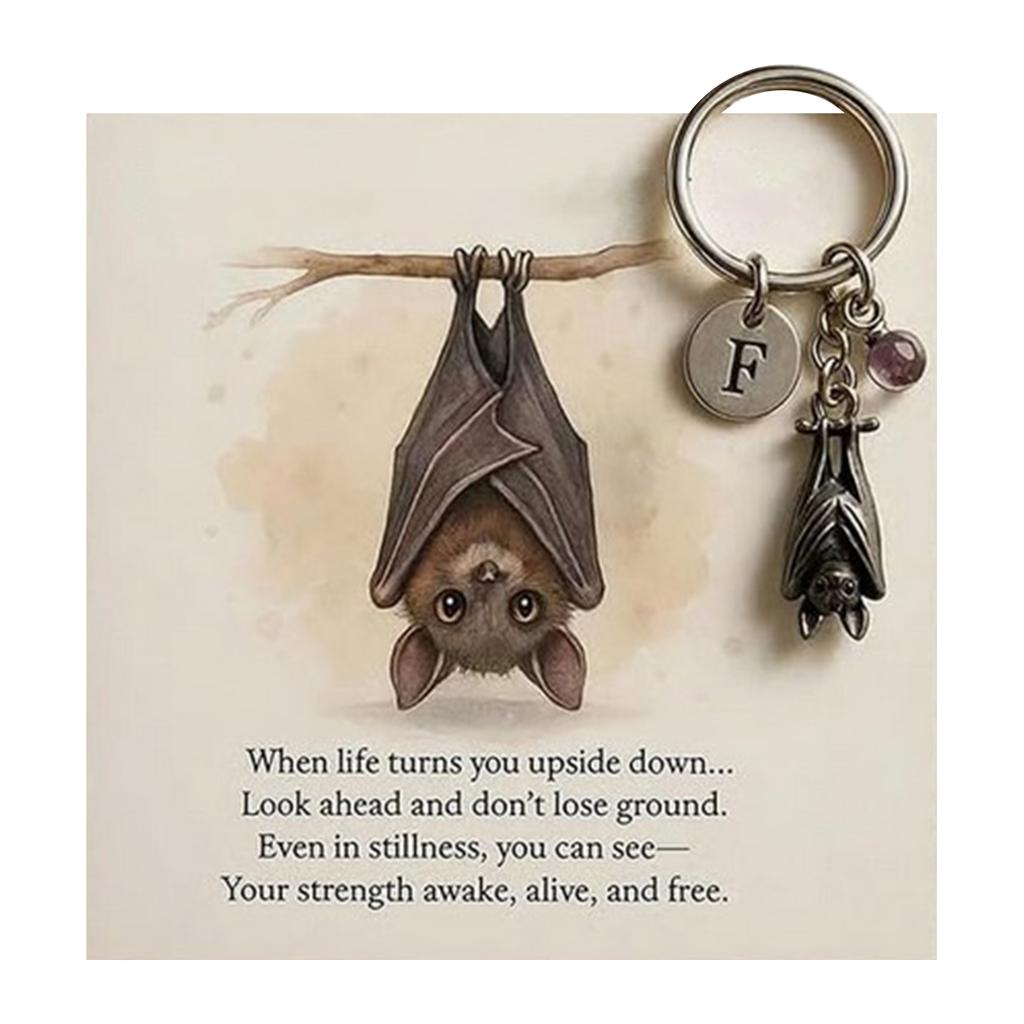 Inspirational Keychain,Metal Charm With Crystal Pendant,Encouragement Gift For Anxiety Relief