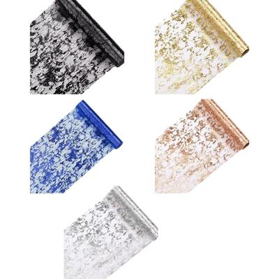 Elegant Golden Foil Table Runner for Modern Dining Table Decor Shimmering Table Runner for Parties Decoration