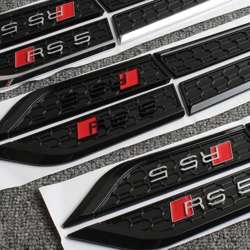 Audi 3D ABS Stickers on Car Fender Side For  Audi A3 A4 A5 A6 A7 A8 A1 A2 Q2 Q3 Q5 Q7 Q8 S3 S4 S6 RS3 RS4 RS5 RS6 Car Accessories