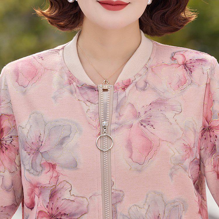 2026 Stylish Spring Jacket for Middle-Aged & Elderly Women - Loose, Lightweight, Short Top for Spring & Autumn