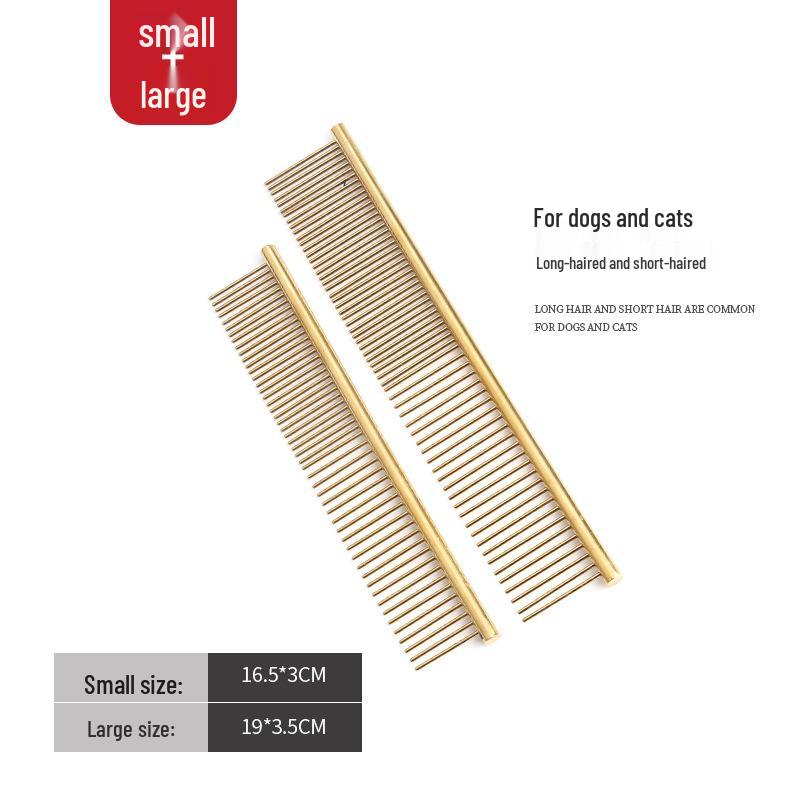 Stainless Steel Pet Grooming Comb for Dogs & Cats - Detangling & Straightening