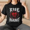 T-shirt Rétro Rise Against T-shirt Musique Rock Appel au Raison Fin du Jeu Album Rise Against Merch Vêtement Rocker Unisexe Tee Rock Punk