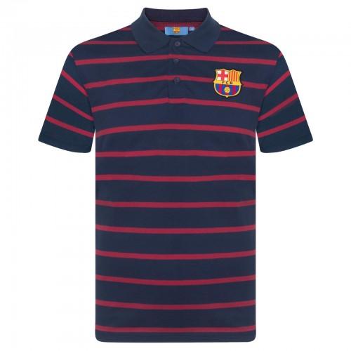 FC Barcelona Mens Striped Polo Shirt