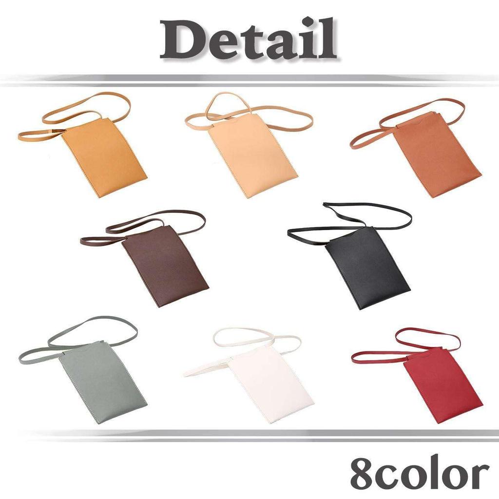 White Fang Slim Crossbody Bag, PU Leather, Modern, Stylish, Simple, Women's, BA012 (Red)