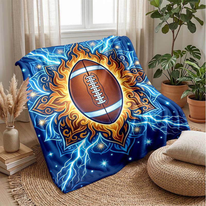 Electric Football Artwork 1 Theme blanket Lightweight Warm Flannel Blanket Decorative Throw Blanket for Home Decoration