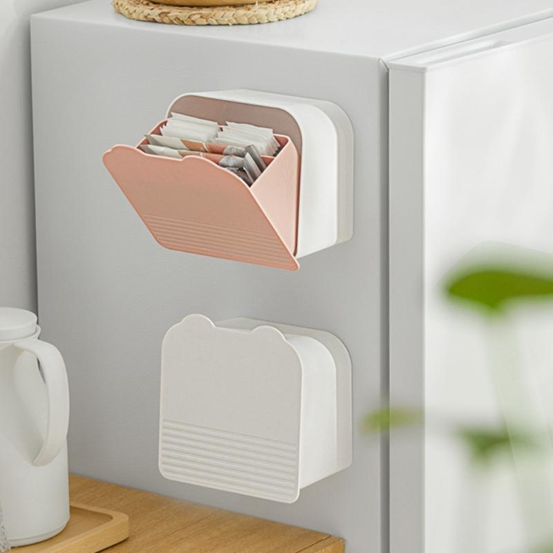 Wall Box JarBathroom Vanity Storage Container Holder for Cotton Swabs Makeup Pads Sponges Sanitary Napkins X3UC