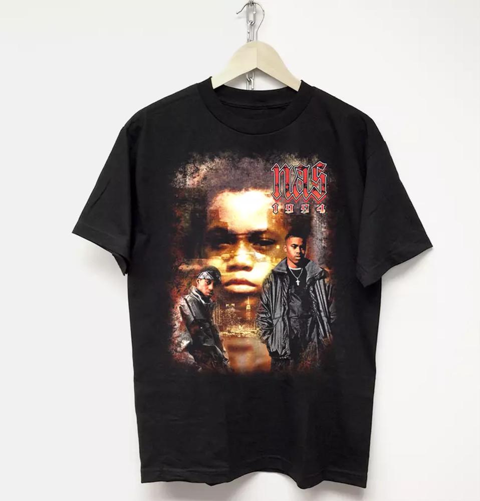 NAS T SHIRT rap hip hop tee 90 Size S-5XL Cotton Short sleeve Unisex T-Shirt XXL