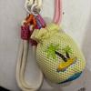 Neck Hanging Crossbody Headphone Bag Mesh Pouch Small Coin Purse Sweet Lanyard Lipstick Bag  Summer