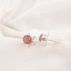Peach Moonstone Gemstone Jewelry, 925 Solid Sterling Silver Earrings, Handmade Gorgeous Silver Earrings, For Wedding Gift