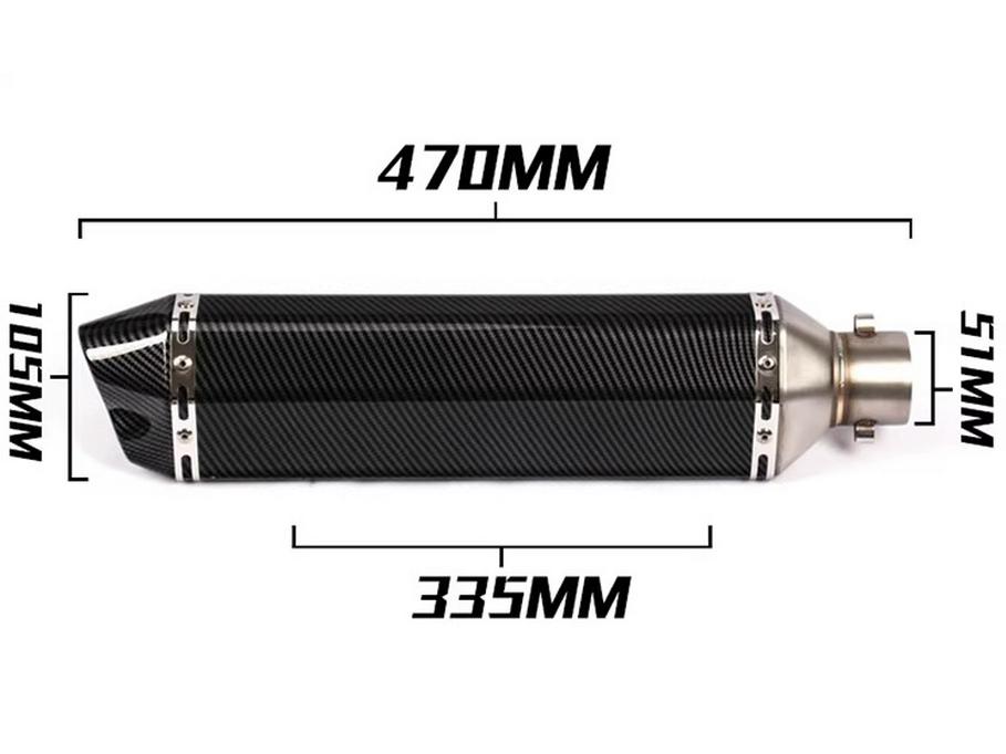 Motorcycle Scorpion Compact Hexagonal Carbon Fiber Exhaust for Ninja Sports Models