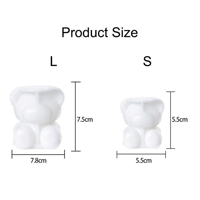 Dwa Rozmiary Form do Kostek Lodu w Kształcie Misiów, Silikonowe Formy do Kostek Lodu w Kształcie Misiów, Forma do Kul Lodu Odpowiednia do Herbaty Mlecznej i Kawy, Tacka na Lód