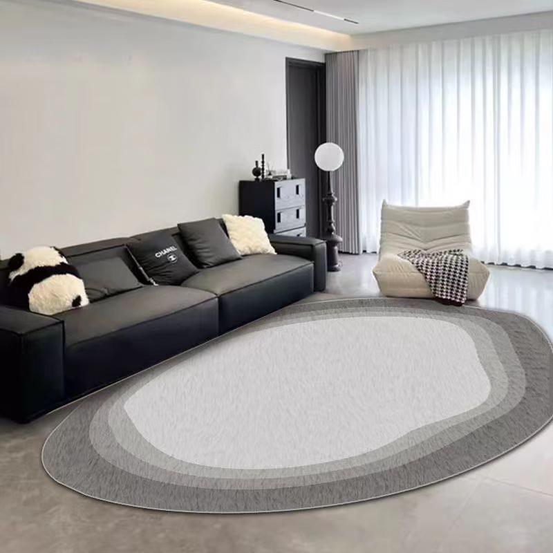 

JIANIXIONG Irregular Shaped Faux Cashmere Area Rug 160x230cm