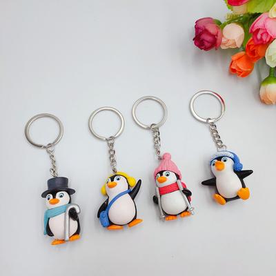 4ks přívěsek na klíče s tučňákem, dárek, mini 3D arktický tučňák, miniaturní přívěsek na klíče, zimní párty dárek, milovník polárních zvířat, vánoční narozeninový dárek