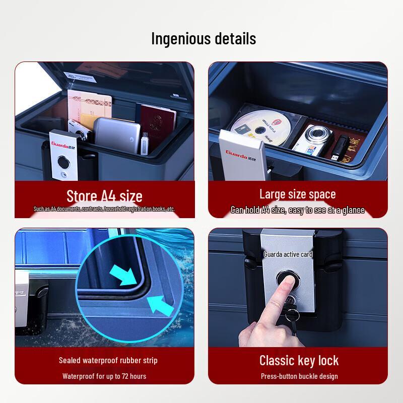 GUARDA UL Certified Fire & Water Resistant Portable Safe