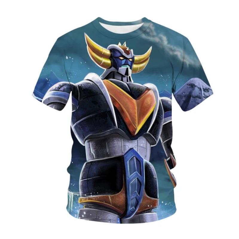 Men's Cartoon Iron Man Pattern 3D Embroidery Summer Quick-Dry Breathable Casual Round-neck Short-Sleeve T-Shirt