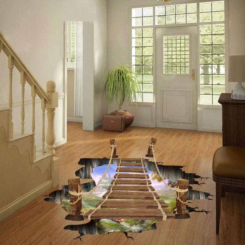 3D Cosmic Raum Wandaufkleber Brücke Heim Dekoration für Kinder Wohnzimmer Boden 3D Cosmic Raum Wandaufkleber Brücke Heim Dekoration für Kinder Wohnzimmer Boden