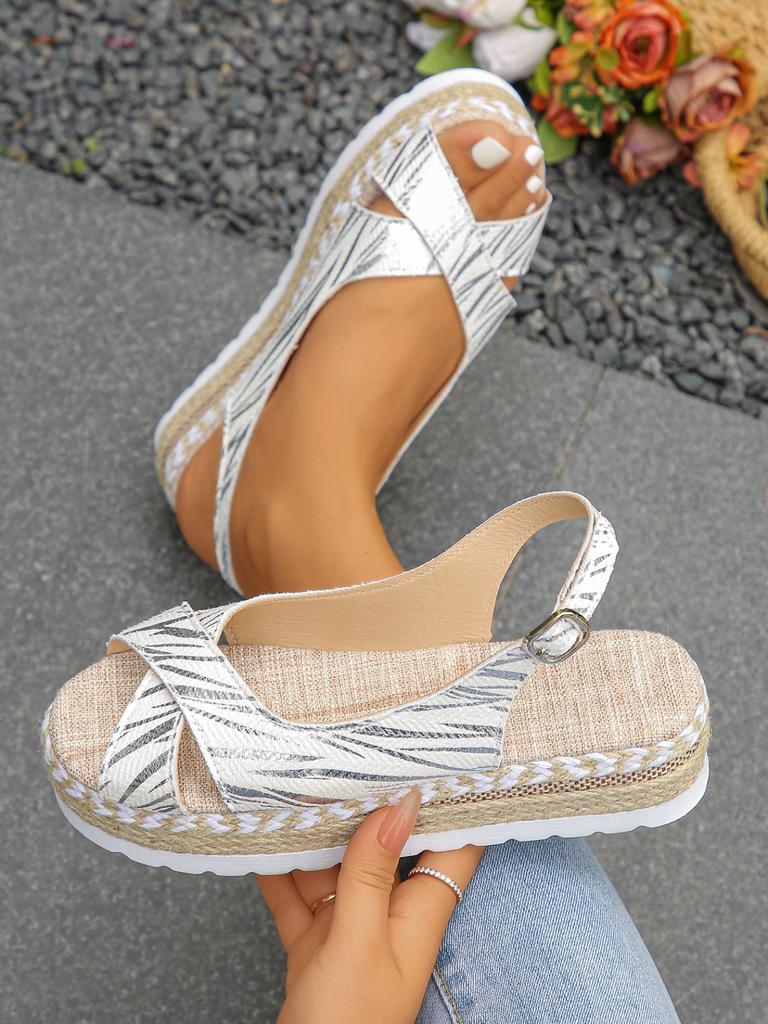 Fashion Women Sandals Wedges Fashion Buckle Peep Toe Comfort Lightweight High Heels Wear-resistant Women Office Wedding Sandals