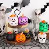 Halloween Candy Bucket Mini Halloween Candy Holder Pumpkin Ghost Cauldron Plastic Bucket Party Supplies for Trick or Treat