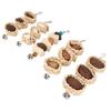 5PCS Parrot Cuttlebone Chew Toy Bite Resistant Corn Leaf Nuts Bird Chewing Toys with Bell for
