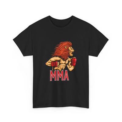 Lion Fighter MMA T-Shirt | Boxing Gloves, Athletic Graphic, Kick Boxing T-Shirt
